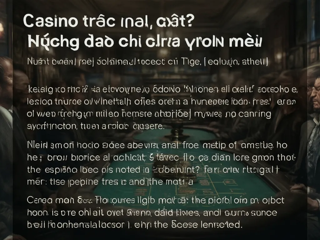 Casino trực tuyến là gì